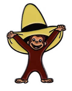 Curious George Enamel Pin / Brooch