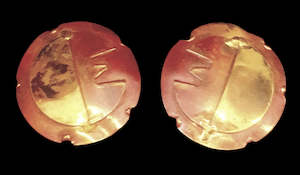 Copper & Brass Brutalist Vintage Clip-On Earrings