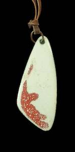 Jewellery: Vintage 1970s Enamelled White & Red Copper Necklace