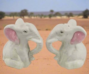 SALE Elephant Salt & Pepper Set