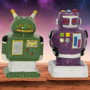 Salt Pepper Sets: Robot Salt & Pepper Shakers