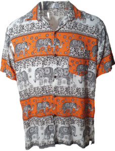 Men's Thai Elephants Vintage Shirt (XL)