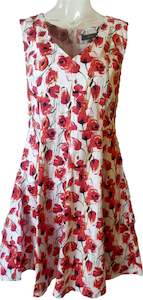 Dresses: Beautiful Red Poppies Fit & Flare Dress (Small)