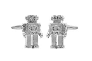 Silver Robot Cufflinks