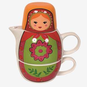 Babushka Russian Doll Teapot & Cup