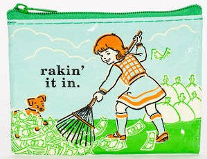 Handbags Wallets Purses: Blue Q Bags - Coin Purse Rakin' It In