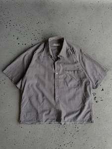 Vintage Black/White Cropped Check Shirt (L)