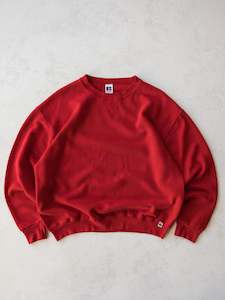 Russell Blanks: Vintage Russell Blank Red Sweatshirt (L)