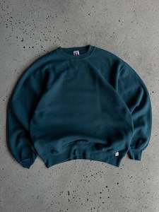 Russell Blanks: Vintage '90s Russell Teal Sweatshirt (L)