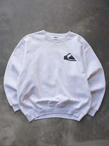 Surf And Skate: Vintage Grey Quiksilver Graphic Sweatshirt (L)