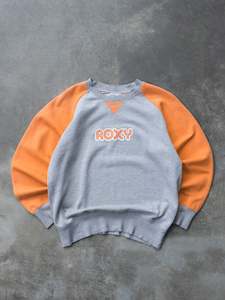 Vintage Grey Roxy Raglan Sweatshirt (M)