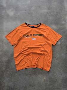Vintage Tees: Vintage Orange Polo Sport Ralph Lauren Tee (L)