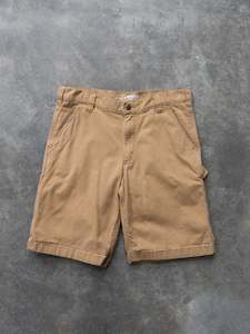 Carpenter Pants: Vintage Tan Carhartt Carpenter Shorts (W34)