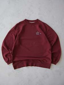 Vintage Quiksilver Floral Maroon Sweatshirt (L)