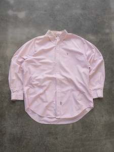 Vintage Red and White Striped Ralph Lauren Shirt (XL)