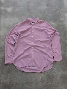 Vintage Red and White Gingham Ralph Lauren Shirt (L)