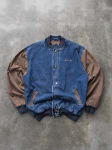 Vintage Sony Denim Varsity Jacket (L)