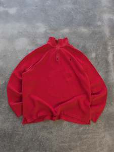 Vintage Red Polo Ralph Lauren Quarter Zip Knit (L)