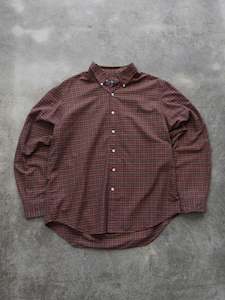 Ralph Lauren: Vintage Red and Green Check Ralph Lauren Shirt (XL)