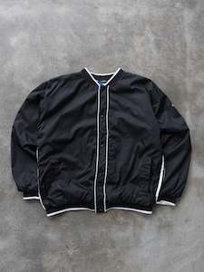 Vintage Black Adidas Snap Button Bomber Jacket (XL)