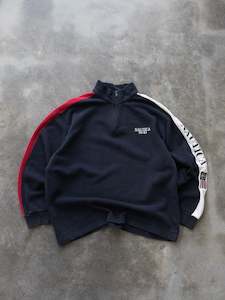 Vintage Navy Nautica Quarter Zip Sweatshirt (XL)