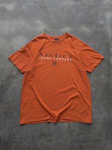 Nautica: Vintage Orange Nautica Jeans Company Tee (M)