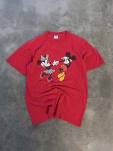 Vintage Sale: Vintage 90s Red Mickey & Minnie Tee (L)