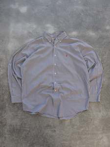 Vintage Sale: Vintage Black Check Ralph Lauren Shirt (L)