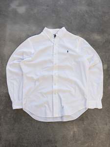 Vintage White Ralph Lauren Oxford Shirt (M)