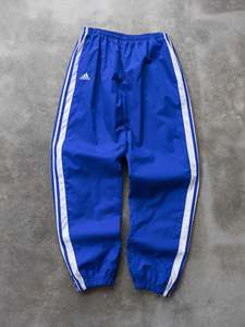 Vintage Bottoms: Vintage Blue Adidas Track Pants (XL)