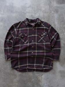 Vintage Shirts: Vintage Moose Creek Burgundy Check Flannel Shirt (L)
