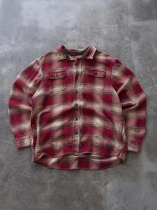 Vintage Orvis Red Check Flannel Shirt (XL)