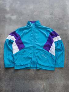 Vintage Turquoise Champion Windbreaker (L)