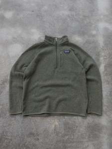 Vintage Green Patagonia Quarter Zip Fleece (L)