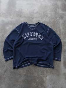 Vintage Navy Tommy Hilfiger Jeans Fleece (XL)