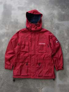 Vintage Red Tommy Hilfiger Utility Jacket (M)