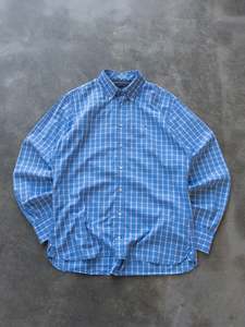 Vintage Blue Tommy Hilfiger Check Shirt (M)