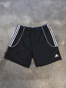 Adidas: Vintage Black Adidas Shorts (XL)