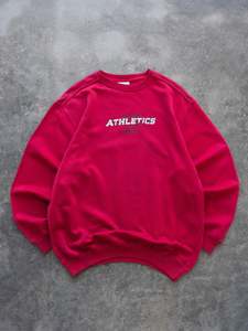 Reebok: Vintage Red Reebok Athletics Sweatshirt (L)