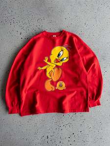 Vintage Sweatshirts: Vintage Tweety Looney Tunes Sweatshirt (L)