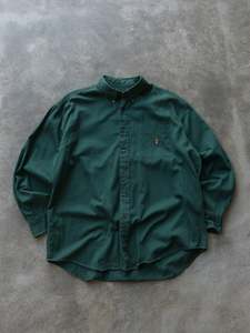 All Vintage2: Vintage Green Chaps Ralph Lauren Shirt (XL)