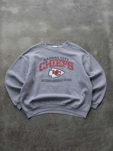 Vintage Grey Kansas City Chiefs Sweatshirt (XL)