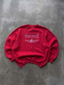 Vintage Sport And College: Vintage Red Ohio State University Sweatshirt (XL)