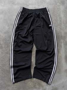 Vintage Black Adidas Tear Away Track Pants (M)