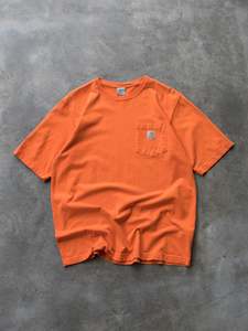 Earth Tones: Vintage Orange Carhartt Pocket Tee (M)