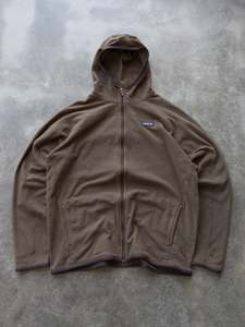 Fleece: Vintage Brown Patagonia Fleece Hoodie (XL)