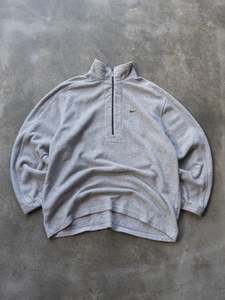 Vintage Grey Nike Fleece Quarter Zip (L)