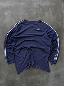 Adidas: Vintage Navy Adidas Long Sleeve (L)