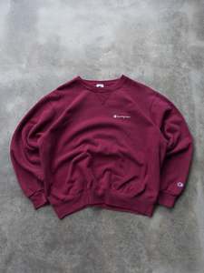 Champion: Vintage Maroon Champion Sweatshirt (XL)