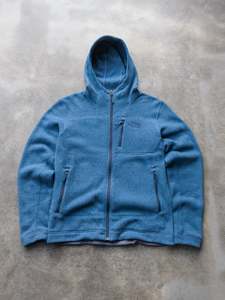 Vintage Blue The North Face Zip Fleece Hoodie (M)